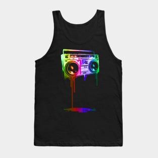 Melting Boombox (digital rainbow color) Tank Top